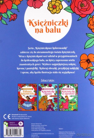 Księżniczkowe kolorowanki. Księżniczki na balu [KSIĄŻKA]