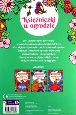 Księżniczkowe kolorowanki. Księżniczki w ogrodzie [KSIĄŻKA]