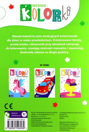 Leśne zwierzęta. Wesołe kolorki [KSIĄŻKA]