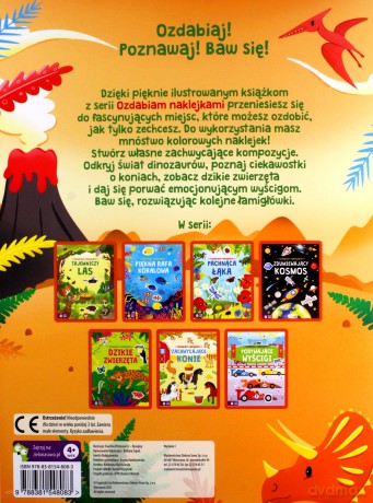 Ozdabiam naklejkami. Fascynujące dinozaury [KSIĄŻKA]