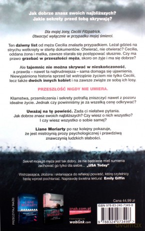 Sekret mojego męża - Liane Moriarty [KSIĄŻKA]