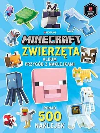 Książeczka Minecraft Zwierzęta Album przygody z naklejkami [KSIĄŻKA]