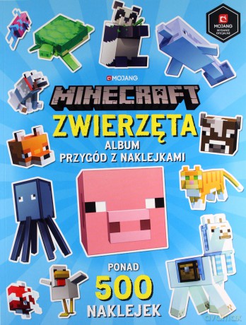 Książeczka Minecraft Zwierzęta Album przygody z naklejkami [KSIĄŻKA]
