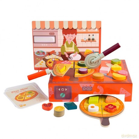Top Bright Drewniany zestaw Pizza box menu