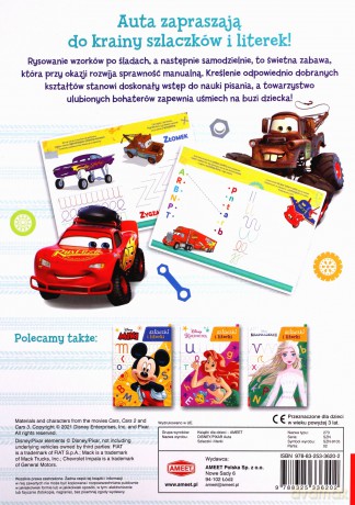 Disney/Pixar auta. Szlaczki i literki SZN-9105 [KSIĄŻKA]
