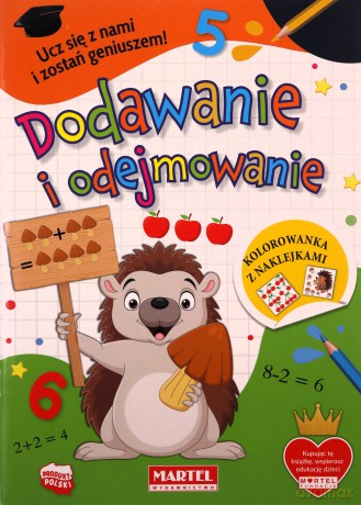 Kolorowanka z naklejkami Dodawanie i odejmowanie - Katarzyna Ratajszczak [KSIĄŻKA]