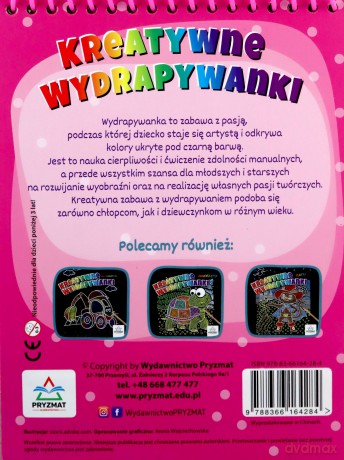 Kreatywne wydrapywanki. Dla dziewczynek [KSIĄŻKA]