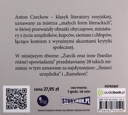 Żarcik i inne (bardzo różne) opowiadania - Antoni Czechow [AUDIOBOOK]