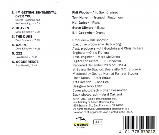 Phil Woods Quintet featuring Tom Harrell: Heaven [CD]
