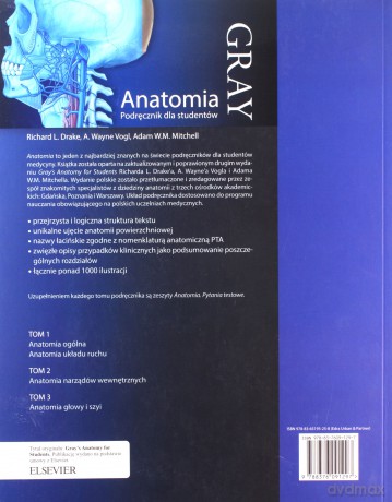 Gray Anatomia Podręcznik dla studentów (Tom 3) - Richard L. Drake, Vogl A. Wayne [KSIĄŻKA]