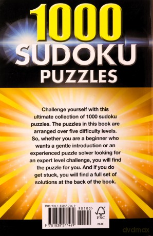 1000 Sudoku Puzzles: The Ultimate Sudoku Challenge (Puzzle Books) - Eric Saunders [KSIĄŻKA]