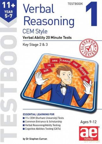 11+ Verbal Reasoning Year 5-7 CEM Style Testbook 1: Verbal Ability 20 Minute Tests - Stephen C. Curran [KSIĄŻKA]