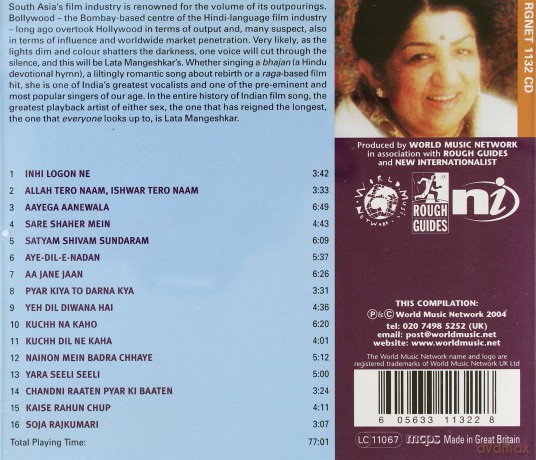 Lata Mangeshakar: The Rough Giude To Bollywood Legends: Lata Mangeshakar [CD]