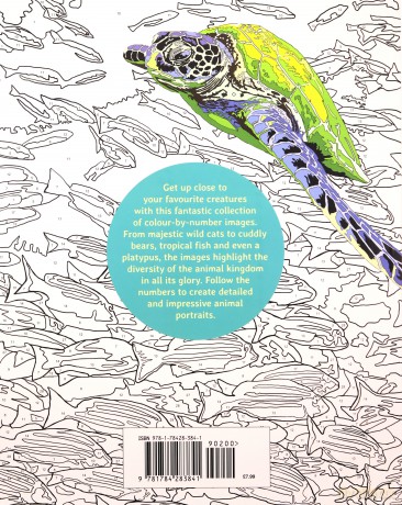 Animal Kingdom Colour by Numbers (Arcturus Colour by Numbers Collection) - Martin Sanders [KSIĄŻKA]