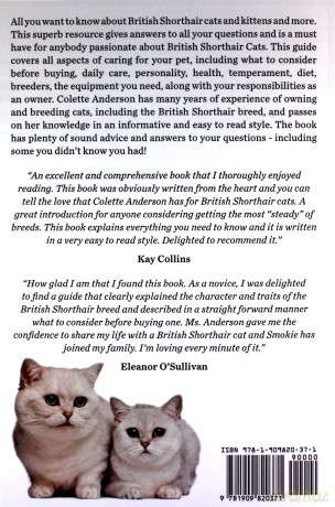 British Shorthair Cats, The Complete Owners Guide to British Shorthair Cats and Kittens Including British Blue, Buying, Daily Care, Personality, Temperament, Health, Diet and Breeders - Colette Anderson [KSIĄŻKA]