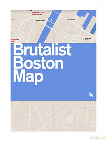 Brutalist Boston Map: Guide to Brutalist Architecture in Boston Area - Chris Grimley [KSIĄŻKA]