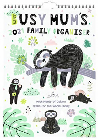 Busy Mum's Family Organiser (Sloths) 2021 A3 Planner [KSIĄŻKA]