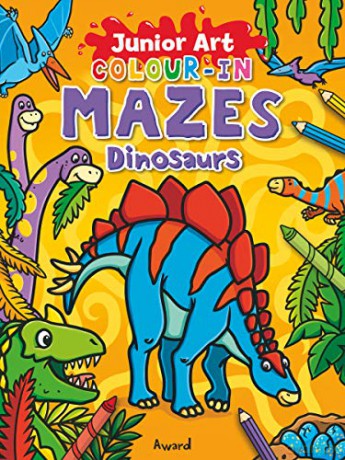 Colour-In Mazes Dinosaurs (Junior Art) (Junior Art Colour in Mazes) - Sophie Giles [KSIĄŻKA]