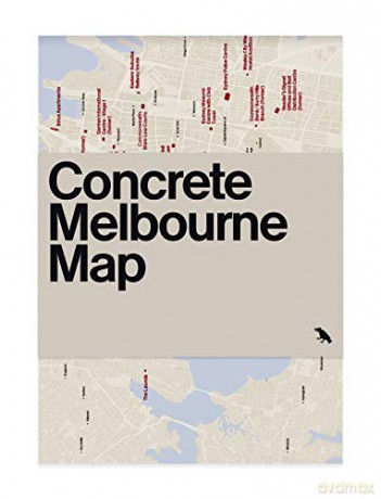 Concrete Melbourne Map: Guide Map to Melbourne's Concrete and Brutalist Architecture - Glenn Harper [KSIĄŻKA]