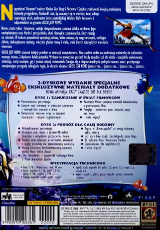 Gdzie jest Nemo wydanie specjalne [2DVD] (Disney)