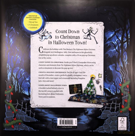 Disney Tim Burton's The Nightmare Before Christmas Pop-Up Book and Kalendarz Adwentowy - Insight Editions [KSIĄŻKA]