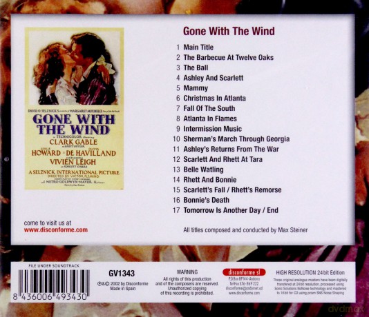 Gone With The Wind soundtrack (Przeminęło z Wiatrem) [CD]