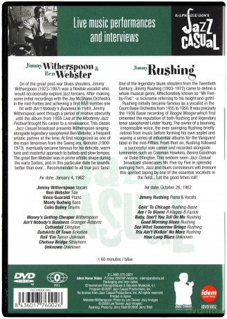 Jimmy Witherspoon & Ben Webster, Jimmy Rushing: Jimmy Witherspoon & Ben Webster / Jimmy Rushing [DVD]