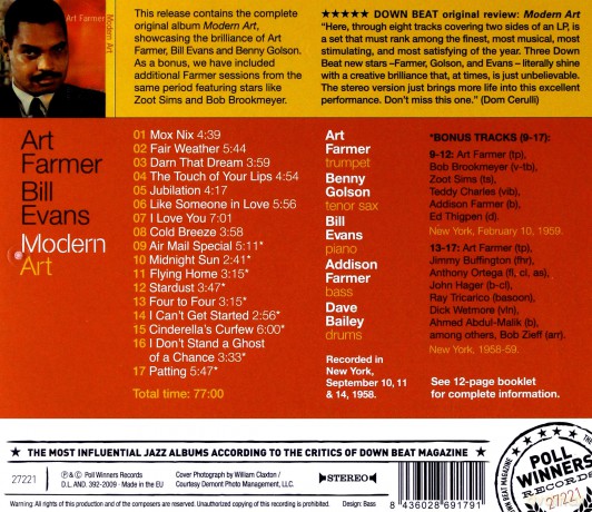 Art Farmer, Bill Evans: Modern Art (Bonus Tracks) [CD]