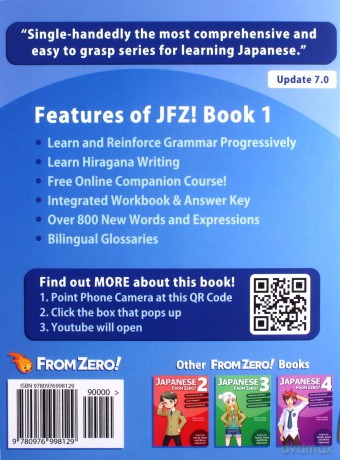 Japanese from Zero! 1: Proven Methods to Learn Japanese with Integrated Workbook and Online Support: Proven Techniques to Learn Japanese for Students and Professionals - Mr. George Trombley [KSIĄŻKA]