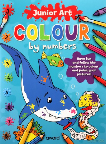 Junior Art Colour By Numbers: Shark - Angela Hewitt [KSIĄŻKA]