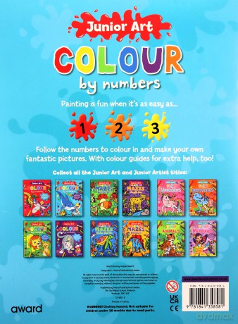 Junior Art Colour By Numbers: Shark - Angela Hewitt [KSIĄŻKA]