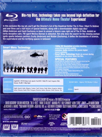 Z Archiwum X: Chcę Wierzyć [Blu-Ray]