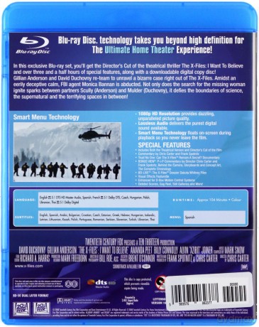 Z Archiwum X: Chcę Wierzyć [Blu-Ray]