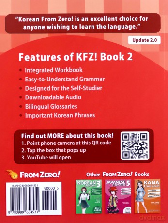 Korean From Zero! 2: Continue Mastering the Korean Language with Integrated Workbook and Online Course: Volume 2 - Mr. George Trombley [KSIĄŻKA]