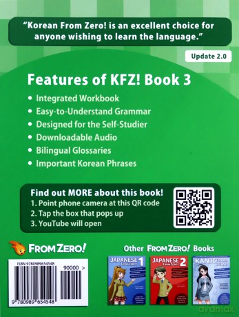 Korean From Zero! 3: Continue Mastering the Korean Language with Integrated Workbook and Online Course: Volume 3 - Mr. George Trombley [KSIĄŻKA]