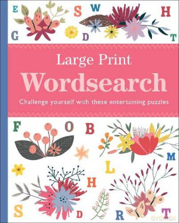 Large Print Wordsearch: Challenge Yourself with These Entertaining Puzzles (Rustic puzzles, large print (280x225mm, 96pp)) - Eric Saunders [KSIĄŻKA]