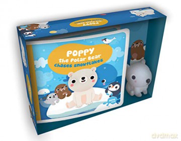 Poppy the Polar Bear chases snowflakes (My First Bath Book and Toy) - Auzou [KSIĄŻKA]