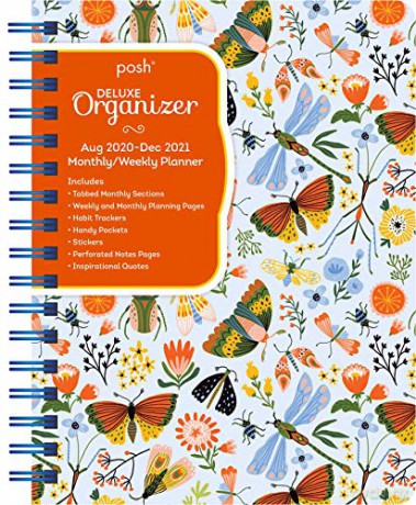 Posh: Organized Living 17-Month 2020-2021 Month/Week Planner - Garden Creatures [KSIĄŻKA]