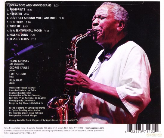 Frank Morgan: Raising the Standard [CD]