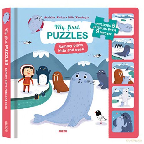 Sammy Plays Hide and Seek (My First Puzzles) - Bénédicte Riviere [KSIĄŻKA]
