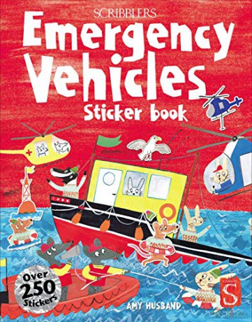 Scribblers Fun Activity Emergency Vehicles Sticker Book - Margot Channing [KSIĄŻKA]