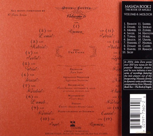 Uri Caine Plays Masada Book Two: Moloch: Book of Angels Vol. 6 [CD]