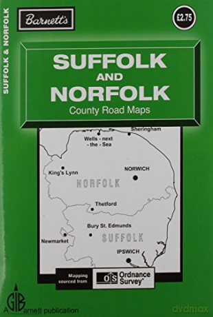 Suffolk and Norfolk Map (Road Maps) [KSIĄŻKA]
