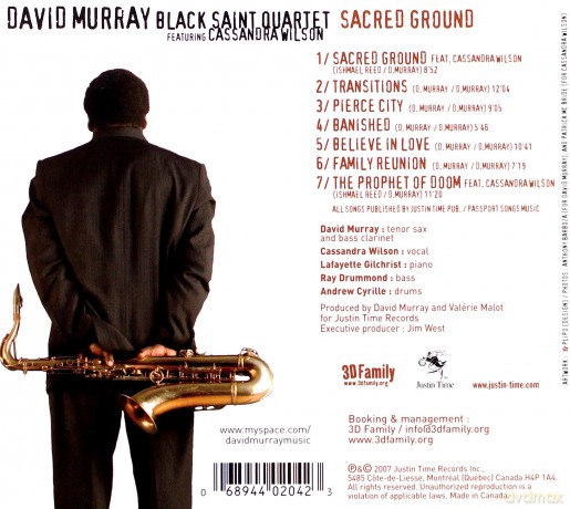 David Murray Black Saint Quartet featuring Cassandra Wilson: Sacred Ground [CD]
