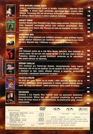 Kolekcja Clint Eastwood: Biały myśliwy, czarne serce / Gorący towar / Honkytonk Man / Lina / Różowy cadillac / Tylko dla orłów / Żółtodziób BOX [7DVD]