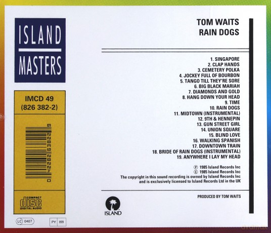 Tom Waits: Rain Dogs [CD]