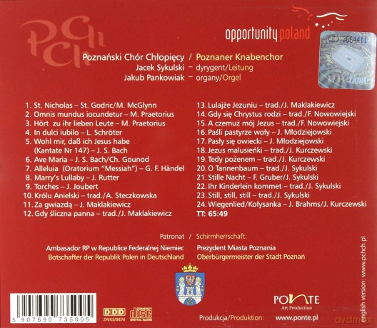 Poznański Chór Chłopięcy pod dyrekcją Jacka Sykulskiego: Boże Narodzenie - Kolędy [CD]