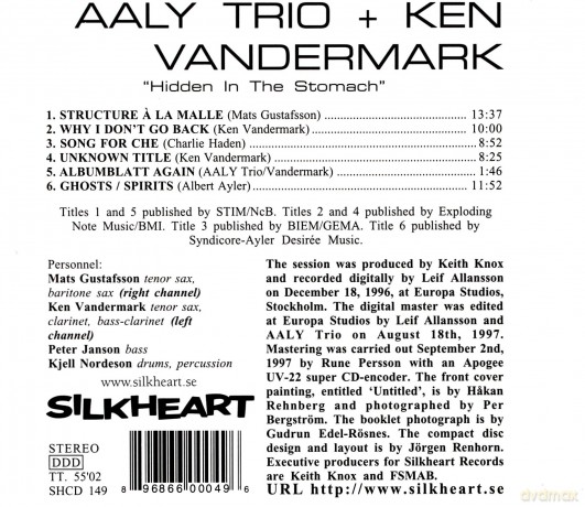 AALY Trio + Ken Vandermark: Hidden in the Stomach [CD]