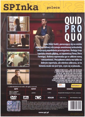 Quid pro quo (digipack) [DVD]