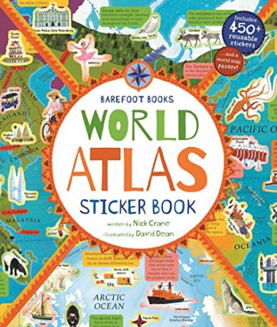 World Atlas Sticker Book (Barefoot Books): 1 - David Dean [KSIĄŻKA]